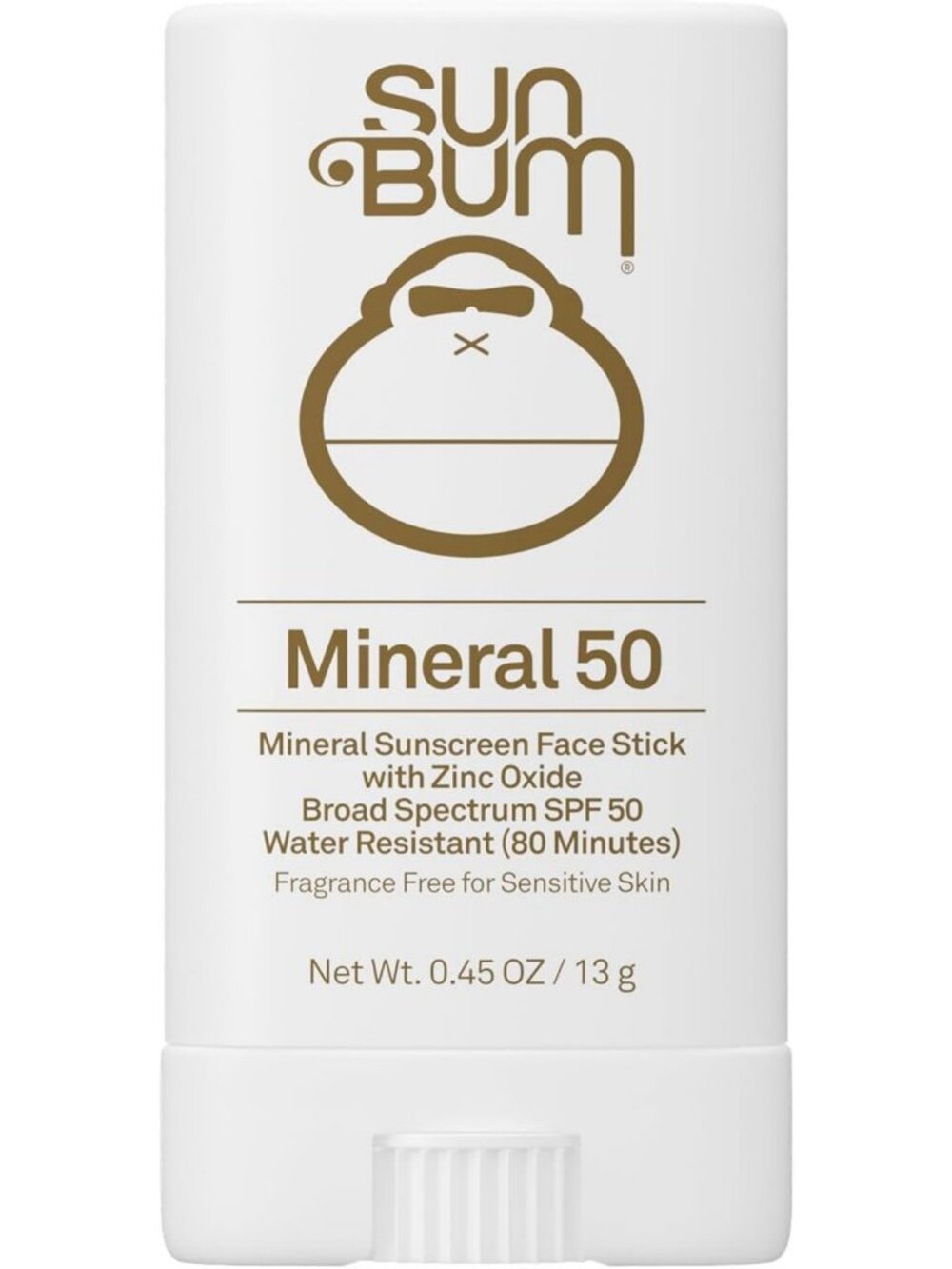 Travel Size Mineral SPF 50 Face Sunscreen Stick - Sensitive Skin, Broad
